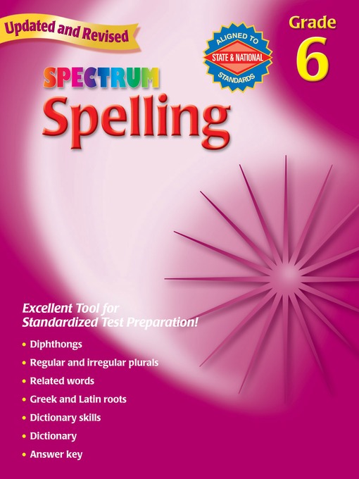 Title details for Spelling, Grade 6 by Spectrum - Available